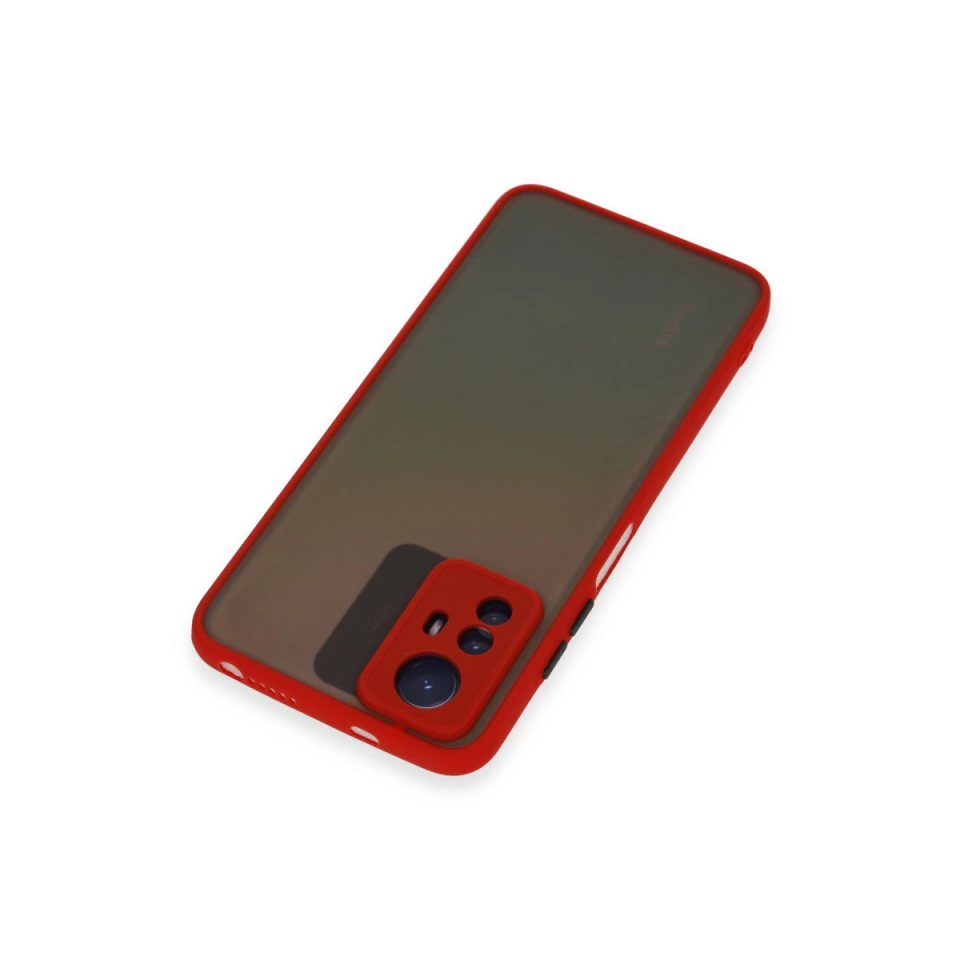Xiaomi Redmi Note 12s Kılıf Montreal Silikon Kapak - Kırmızı