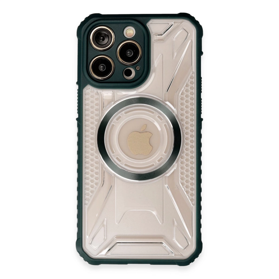 İphone 13 Pro Max Kılıf Prag Magneticsafe Kapak - Koyu Yeşil