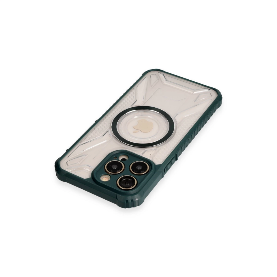İphone 13 Pro Max Kılıf Prag Magneticsafe Kapak - Koyu Yeşil