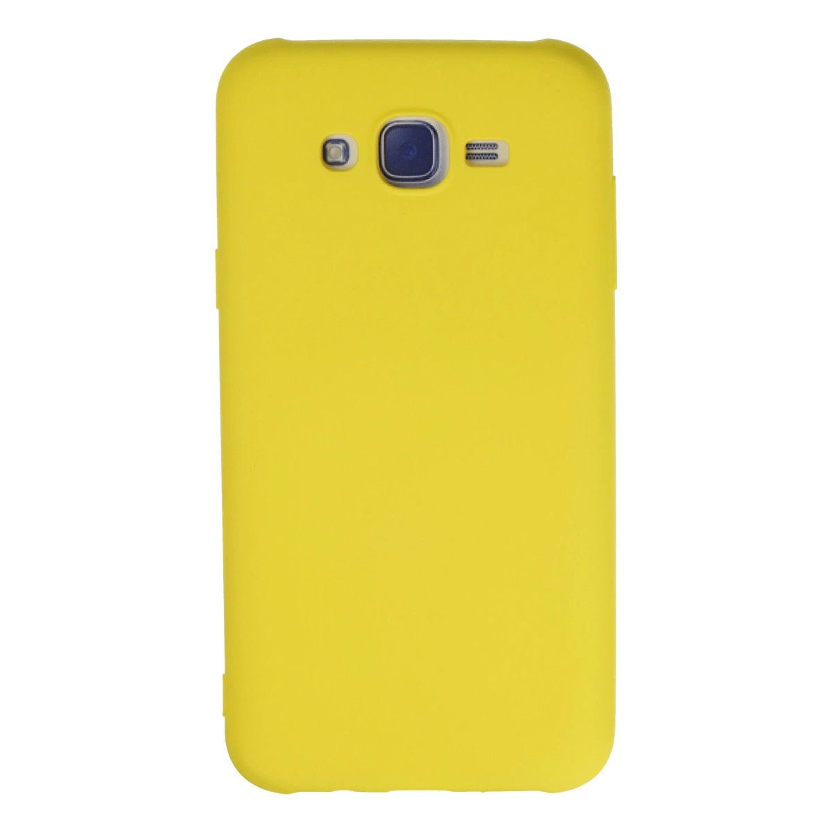 Samsung Galaxy J7 Kılıf Nano İçi Kadife Silikon - Sarı