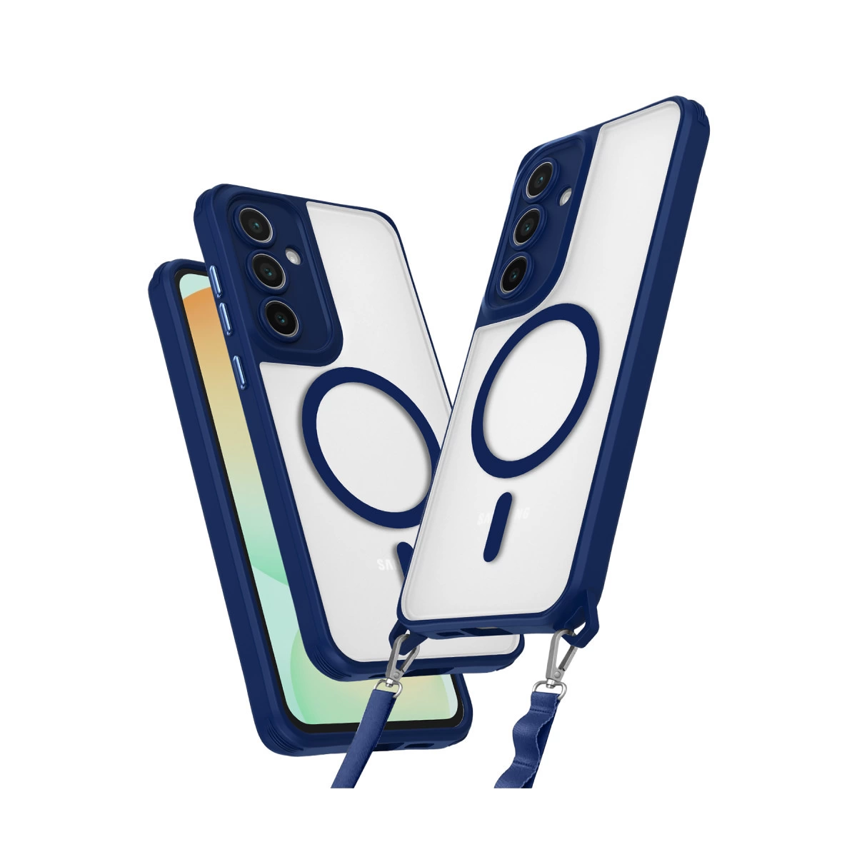 Samsung Galaxy S25 Kılıf Enka Magsafe Silikon Kılıf - Lacivert