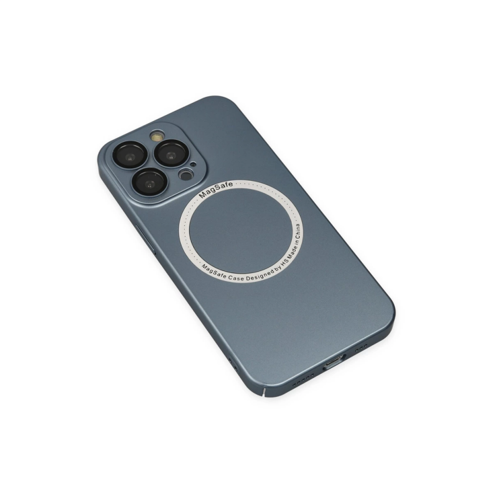 İphone 13 Pro Kılıf Jack Magneticsafe Lens Silikon - Sierra Blue