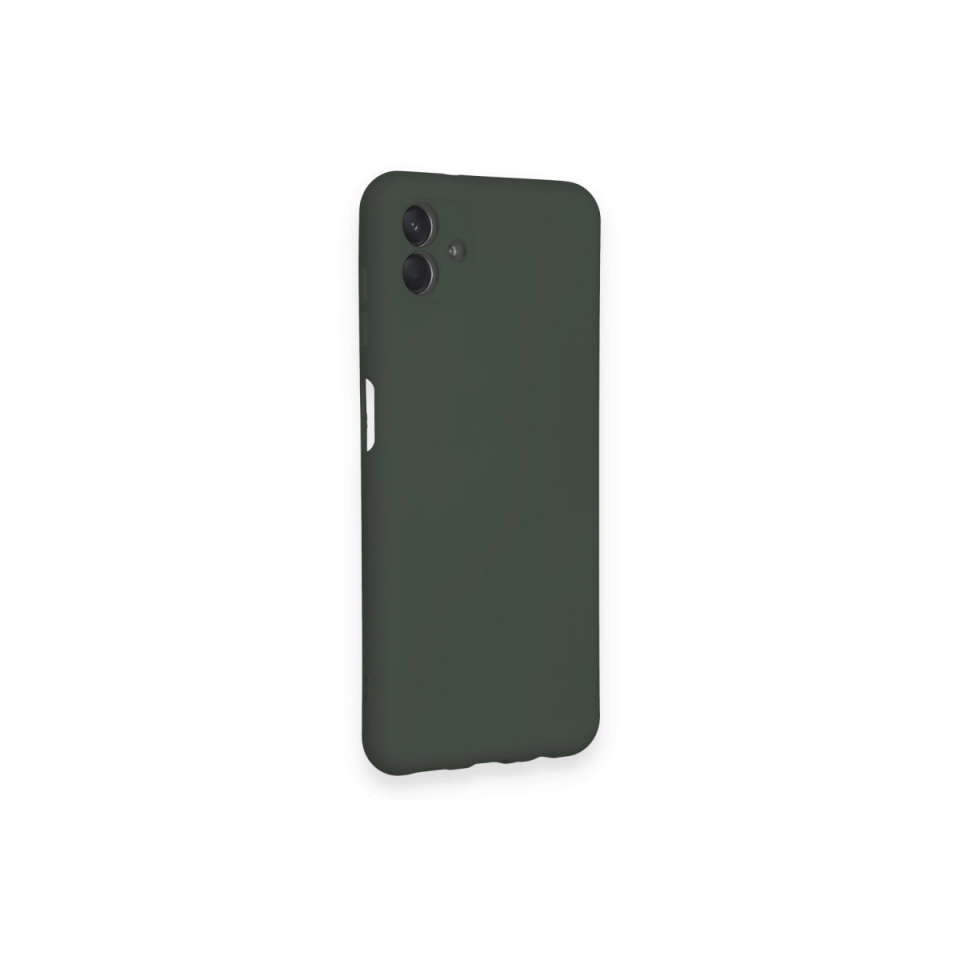 Samsung Galaxy A04 Kılıf Nano İçi Kadife Silikon - Koyu Yeşil