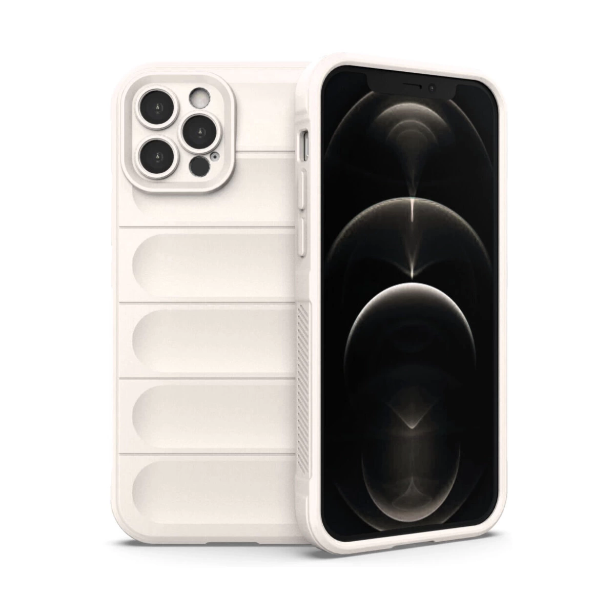 İphone 12 Pro Kılıf Optimum Silikon - Krem