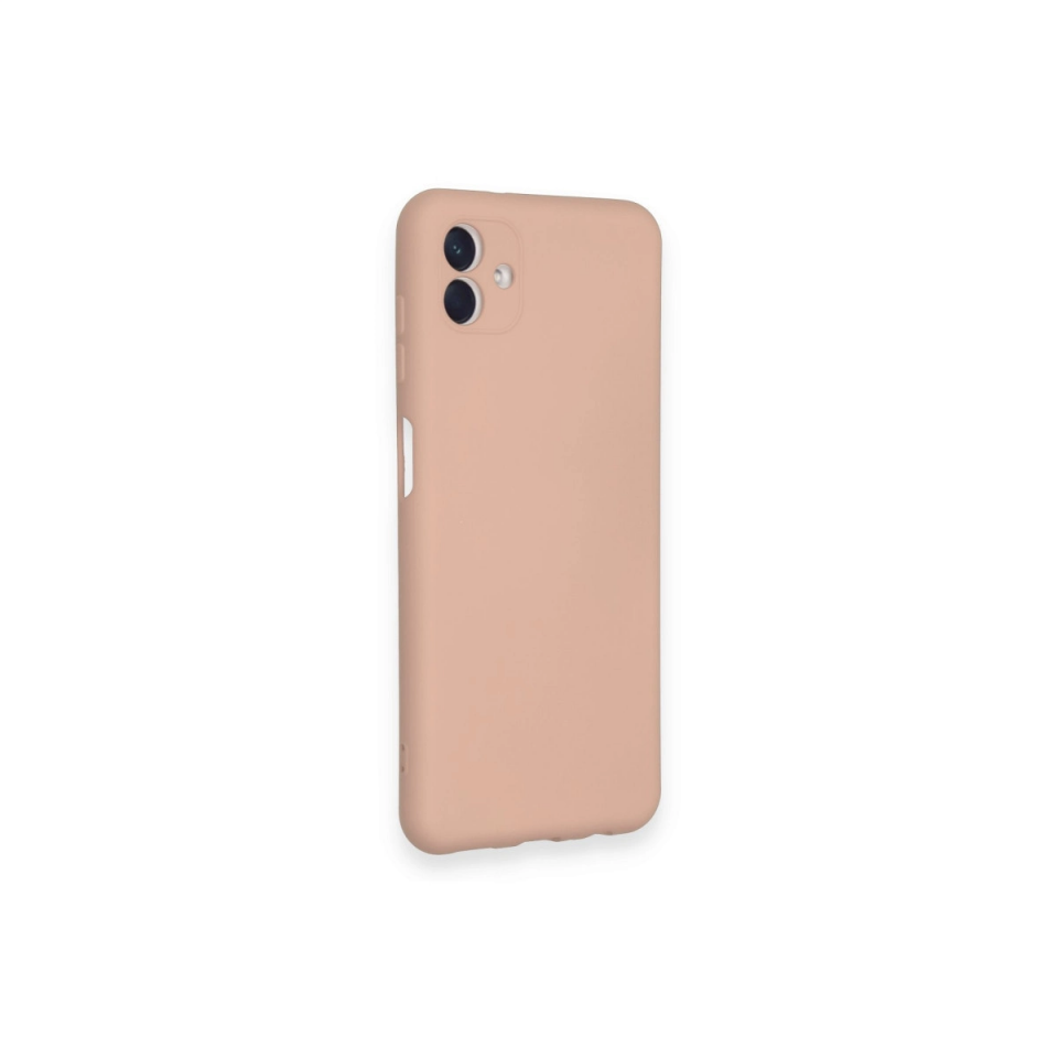 Samsung Galaxy A04 Kılıf Nano İçi Kadife Silikon - Pudra