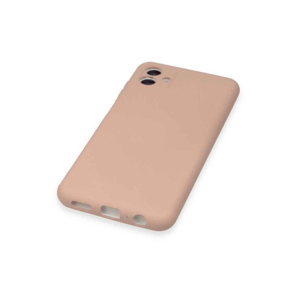 Samsung Galaxy A04 Kılıf Nano İçi Kadife Silikon - Pudra