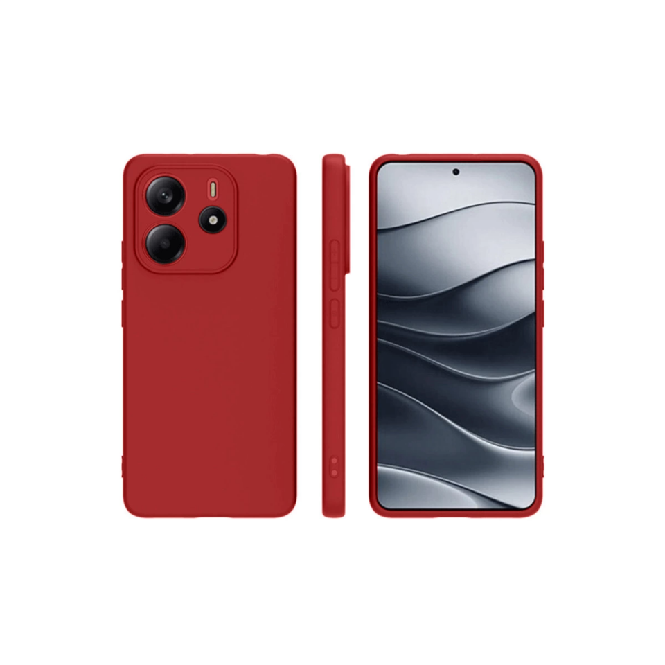 Xiaomi Redmi Note 14 4g Kılıf First Silikon - Kırmızı