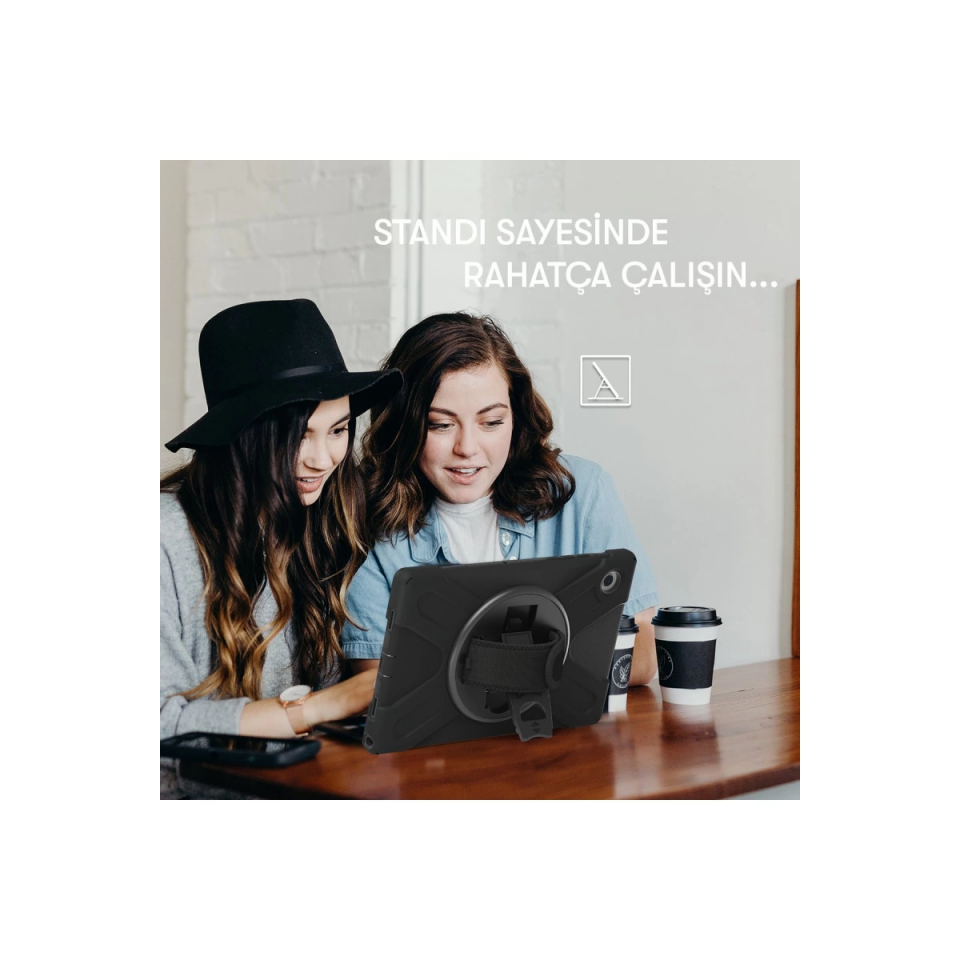 Lenovo M10 Hd X306f Kılıf Amazing Tablet Kapak - Siyah