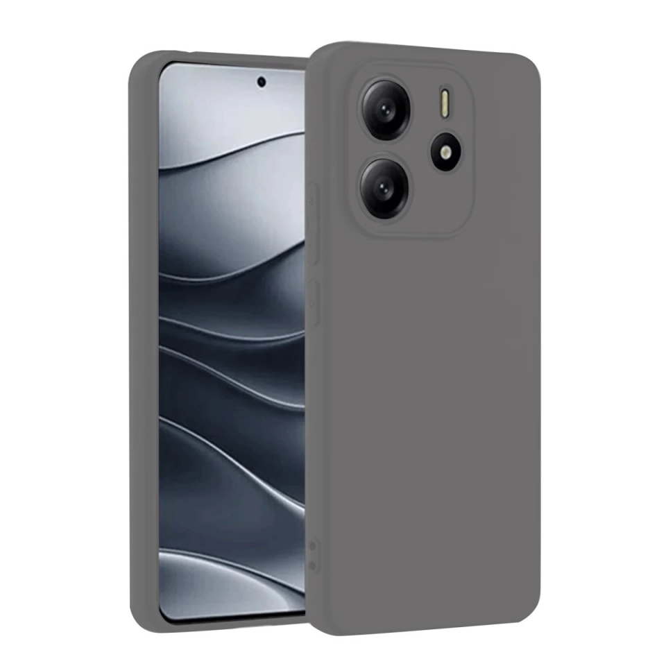 Xiaomi Redmi Note 14 4g Kılıf First Silikon - Gri