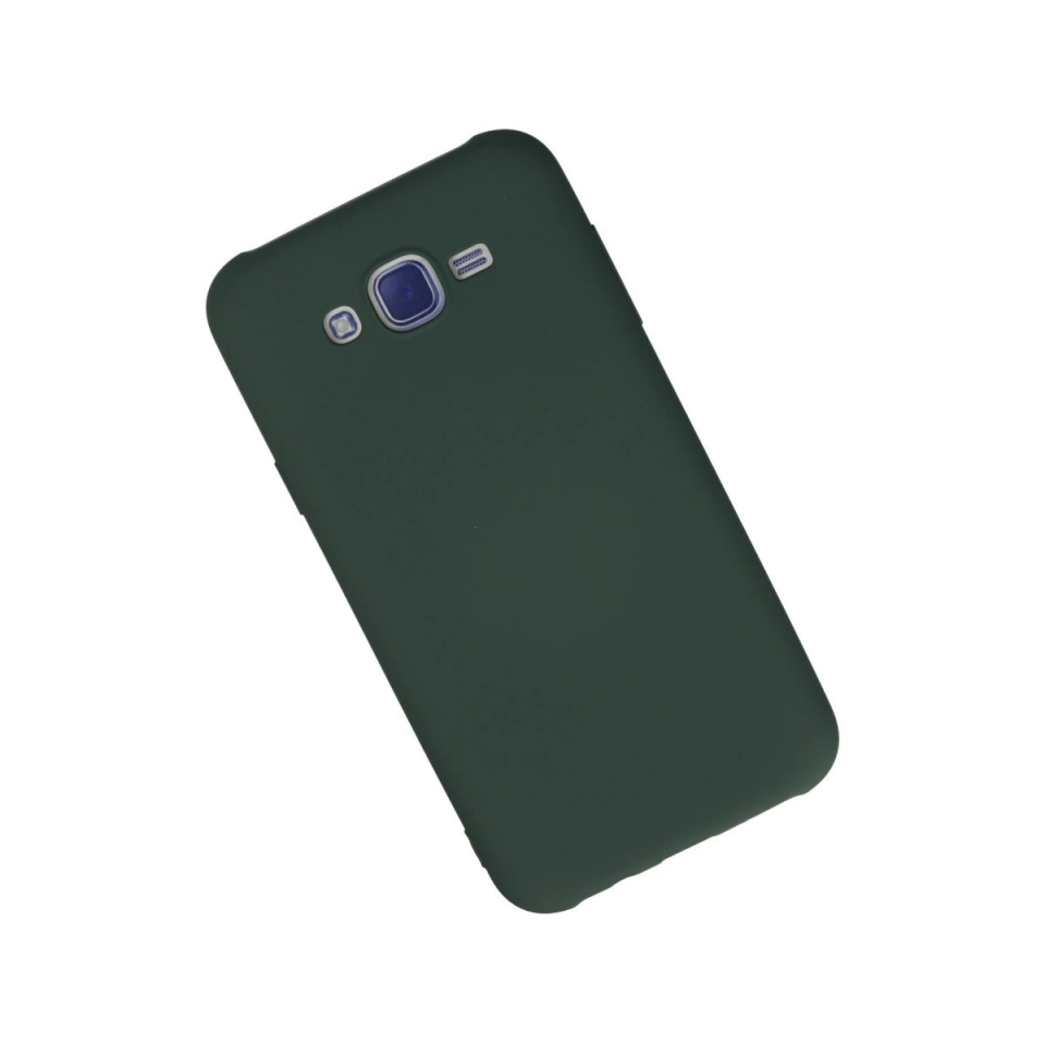 Samsung Galaxy J7 Kılıf Nano İçi Kadife Silikon - Koyu Yeşil