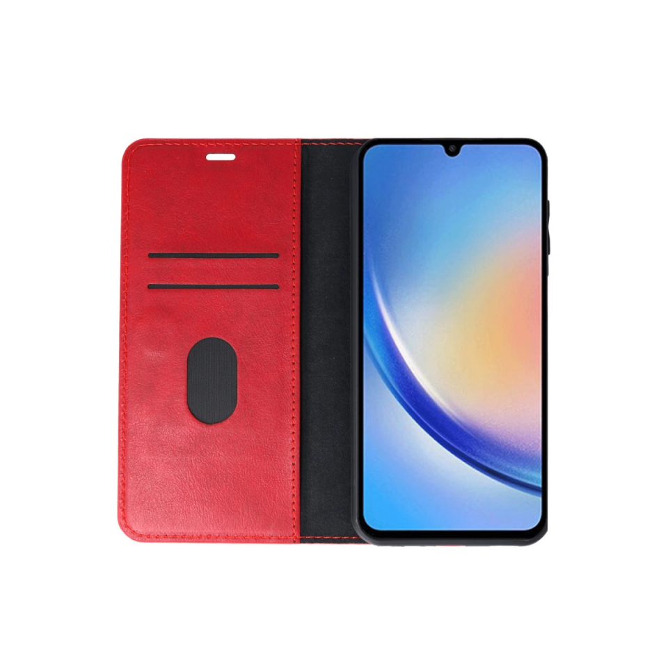 Samsung Galaxy A24 4g Kılıf Trend S Plus Kapaklı Kılıf - Kırmızı