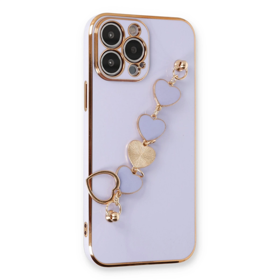 İphone 14 Pro Max Kılıf Esila Silikon - Lila