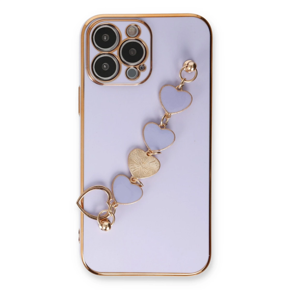 İphone 14 Pro Max Kılıf Esila Silikon - Lila