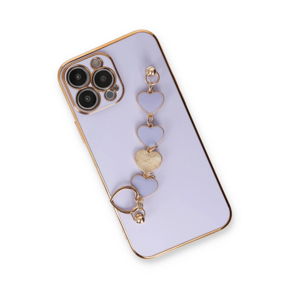 İphone 14 Pro Max Kılıf Esila Silikon - Lila