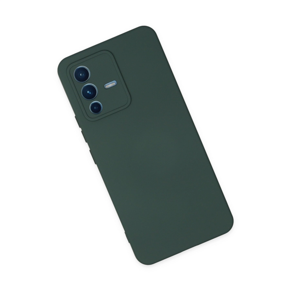 Vivo V23 5g Kılıf Nano İçi Kadife Silikon - Koyu Yeşil