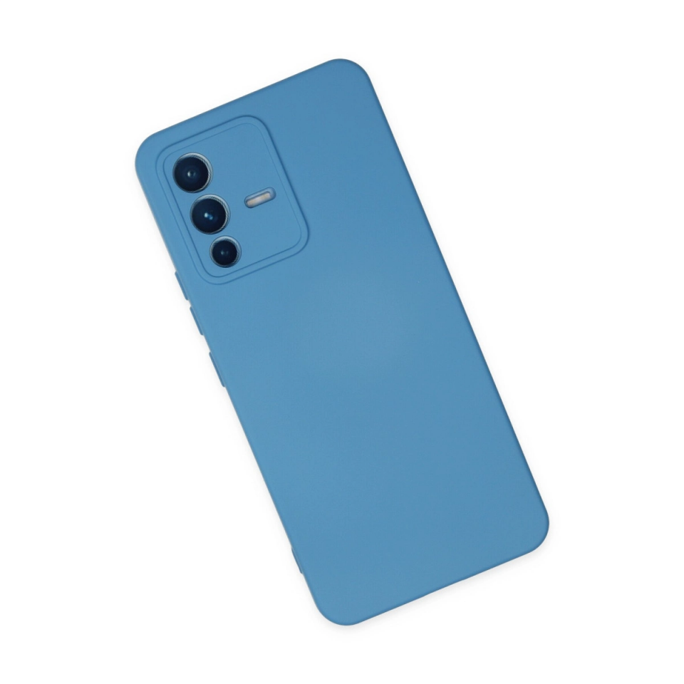 Vivo V23 5g Kılıf Nano İçi Kadife Silikon - Mavi