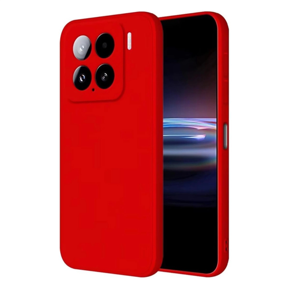 Xiaomi Mi 15 Pro Kılıf Nano İçi Kadife Silikon - Kırmızı