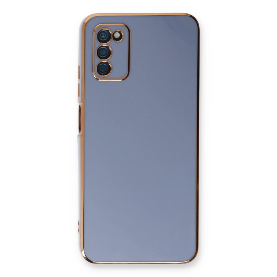 Samsung Galaxy A03s Kılıf Volet Silikon - Mavi