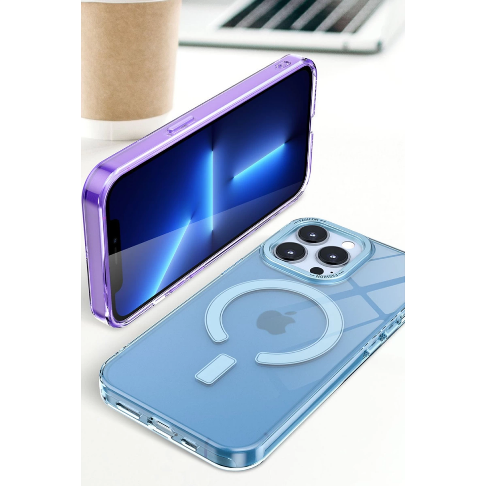 İphone 15 Pro Kılıf Troy Magsafe Kapak - Sarı