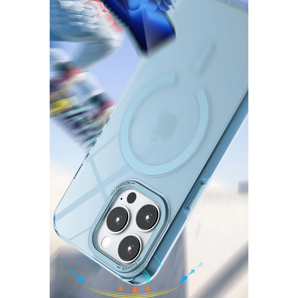 İphone 15 Pro Kılıf Troy Magsafe Kapak - Sarı