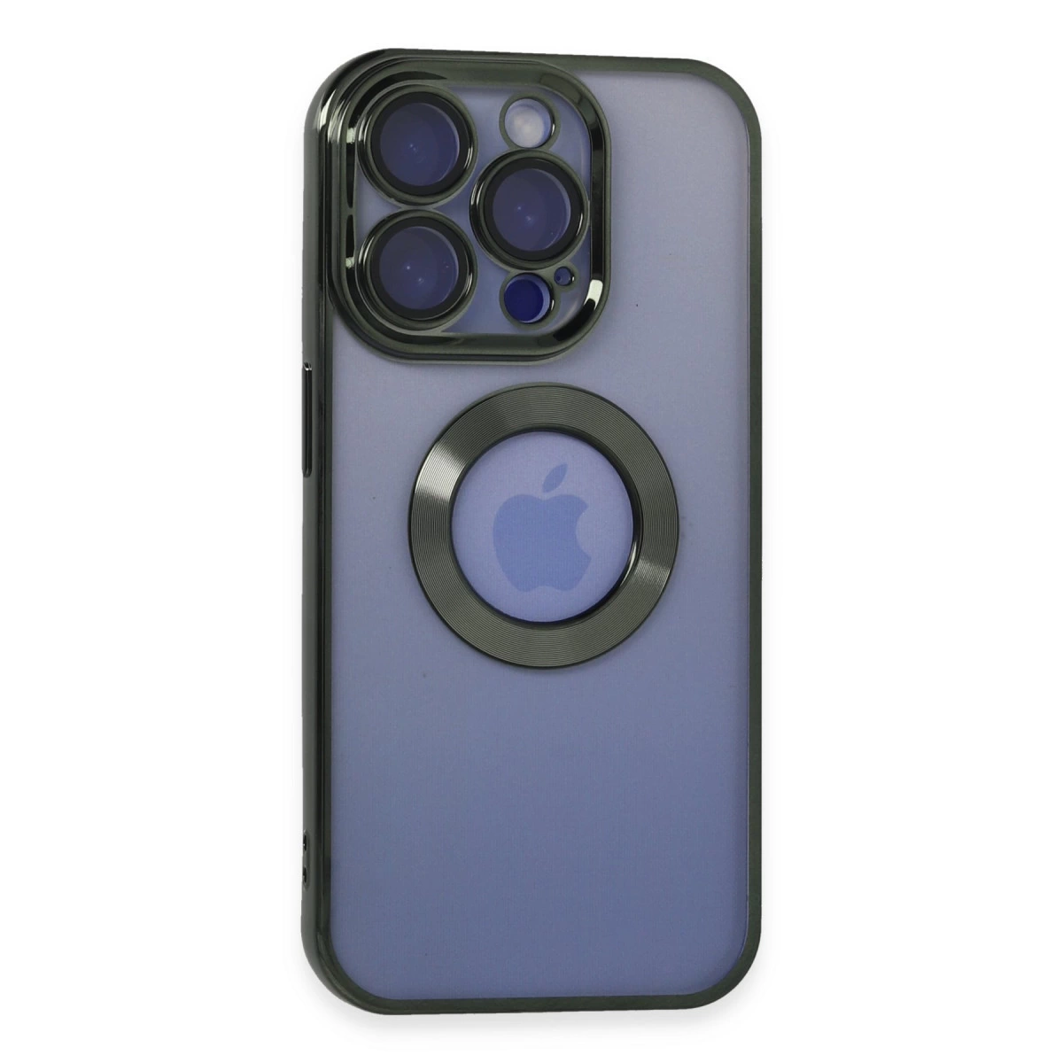 İphone 15 Pro Max Kılıf Slot Silikon - Köknar Yeşili