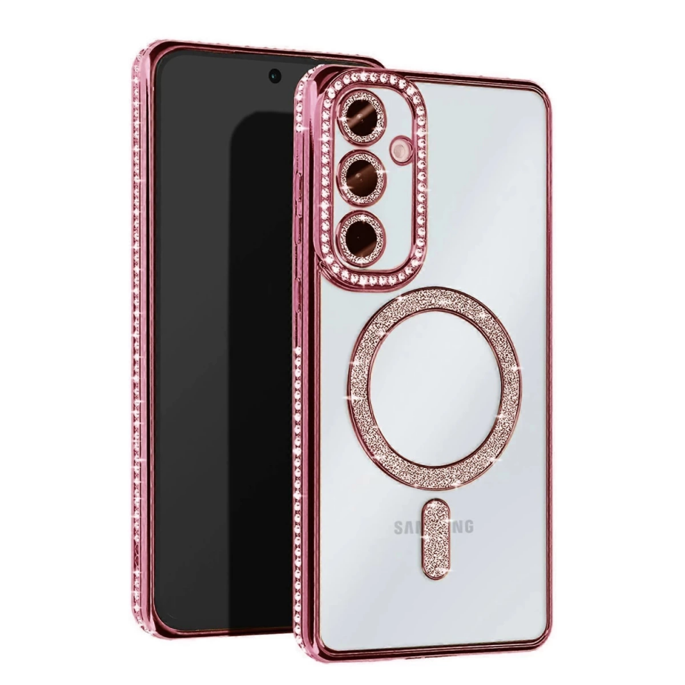 Samsung Galaxy A56 Joke Simli Magneticsafe Kılıf - Pembe