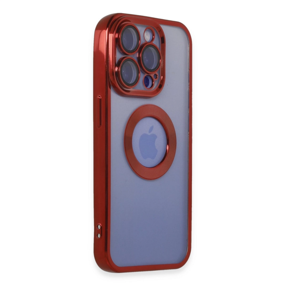 İphone 15 Pro Max Kılıf Slot Silikon - Kırmızı