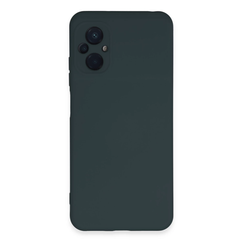 Xiaomi Poco M5 Kılıf Nano İçi Kadife Silikon - Koyu Yeşil