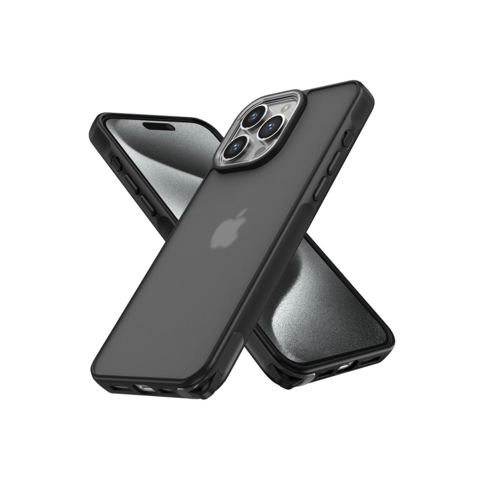 İphone 15 Pro Kılıf Elegant Kapak - Siyah