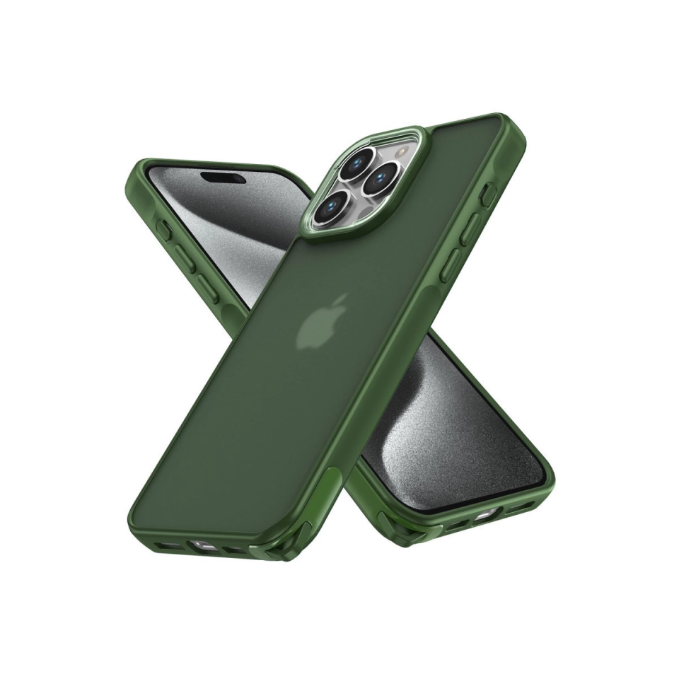 İphone 15 Pro Kılıf Elegant Kapak - Yeşil