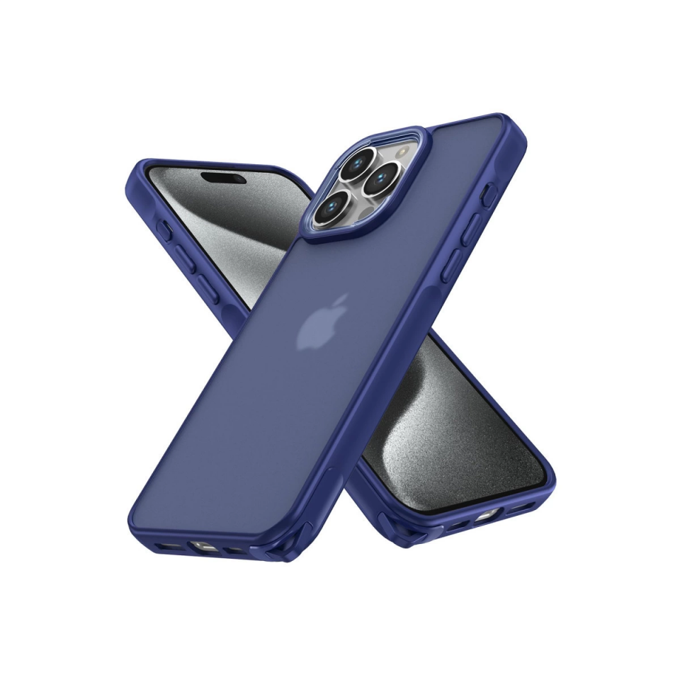 İphone 15 Pro Kılıf Elegant Kapak - Lacivert