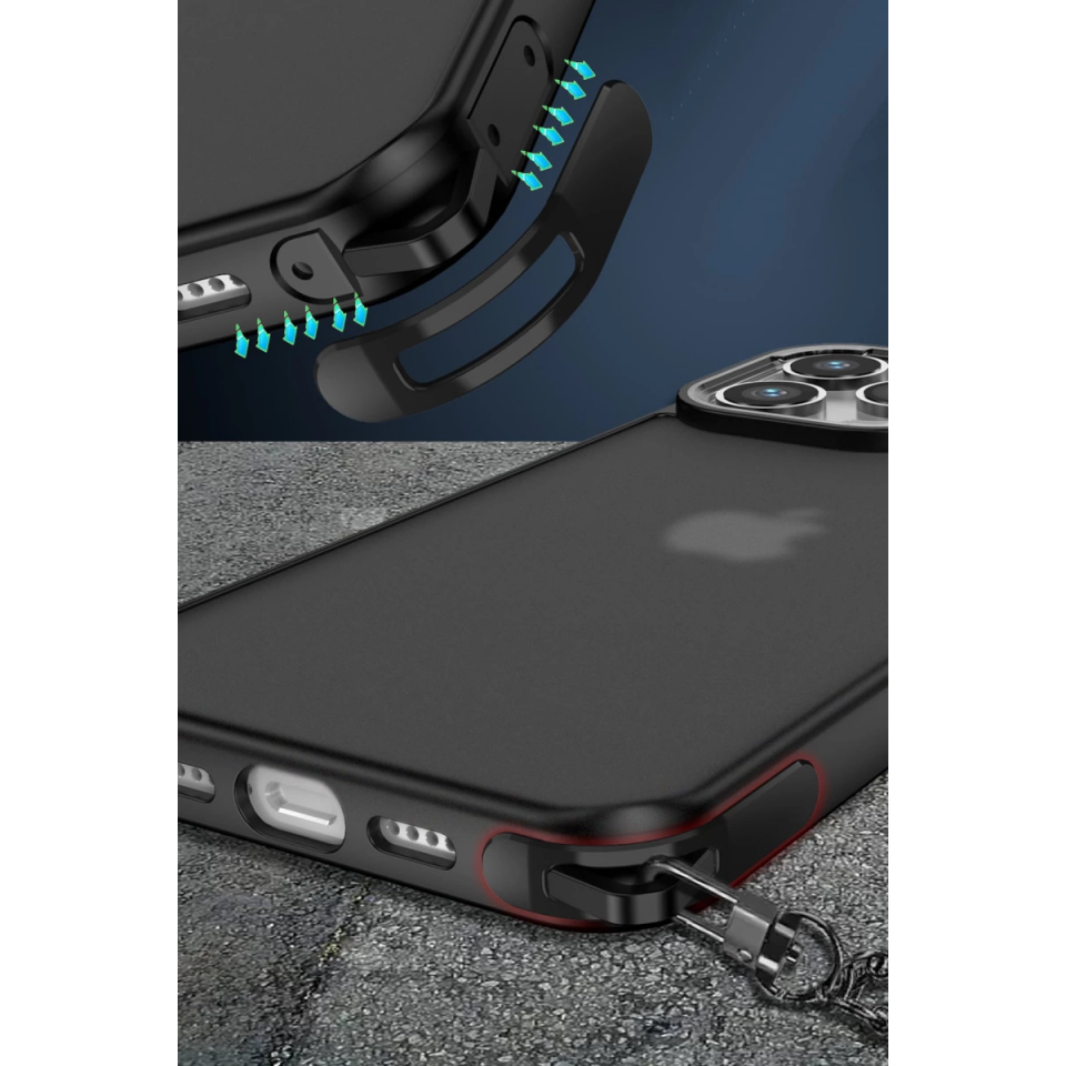 İphone 15 Pro Kılıf Elegant Kapak - Lacivert