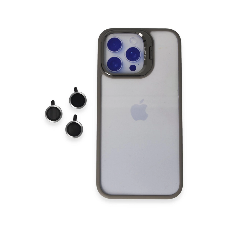 Joko İphone 15 Pro Max Kılıf Roblox Lens Standlı Kapak - Titan Gri