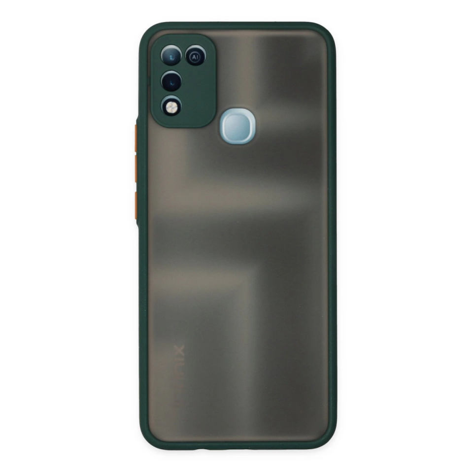 İnfinix Hot 10 Play Kılıf Montreal Silikon Kapak - Yeşil