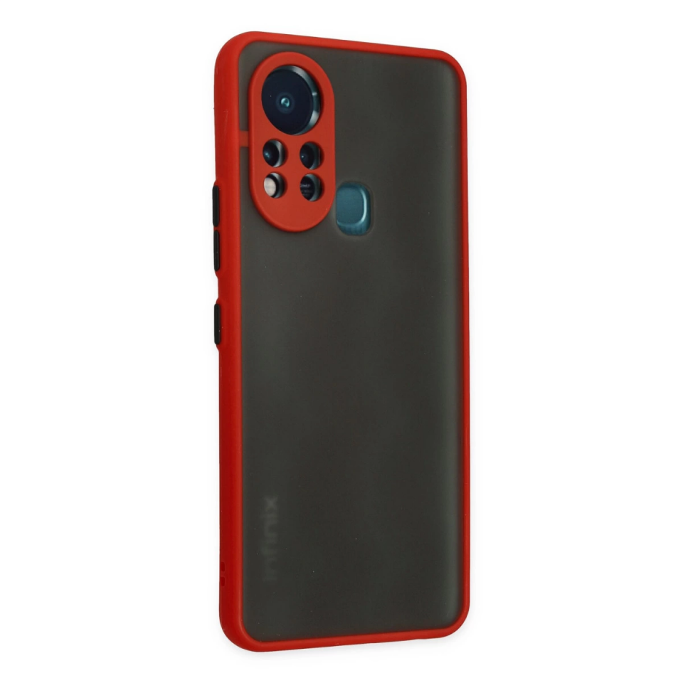İnfinix Hot 11s Kılıf Montreal Silikon Kapak - Kırmızı