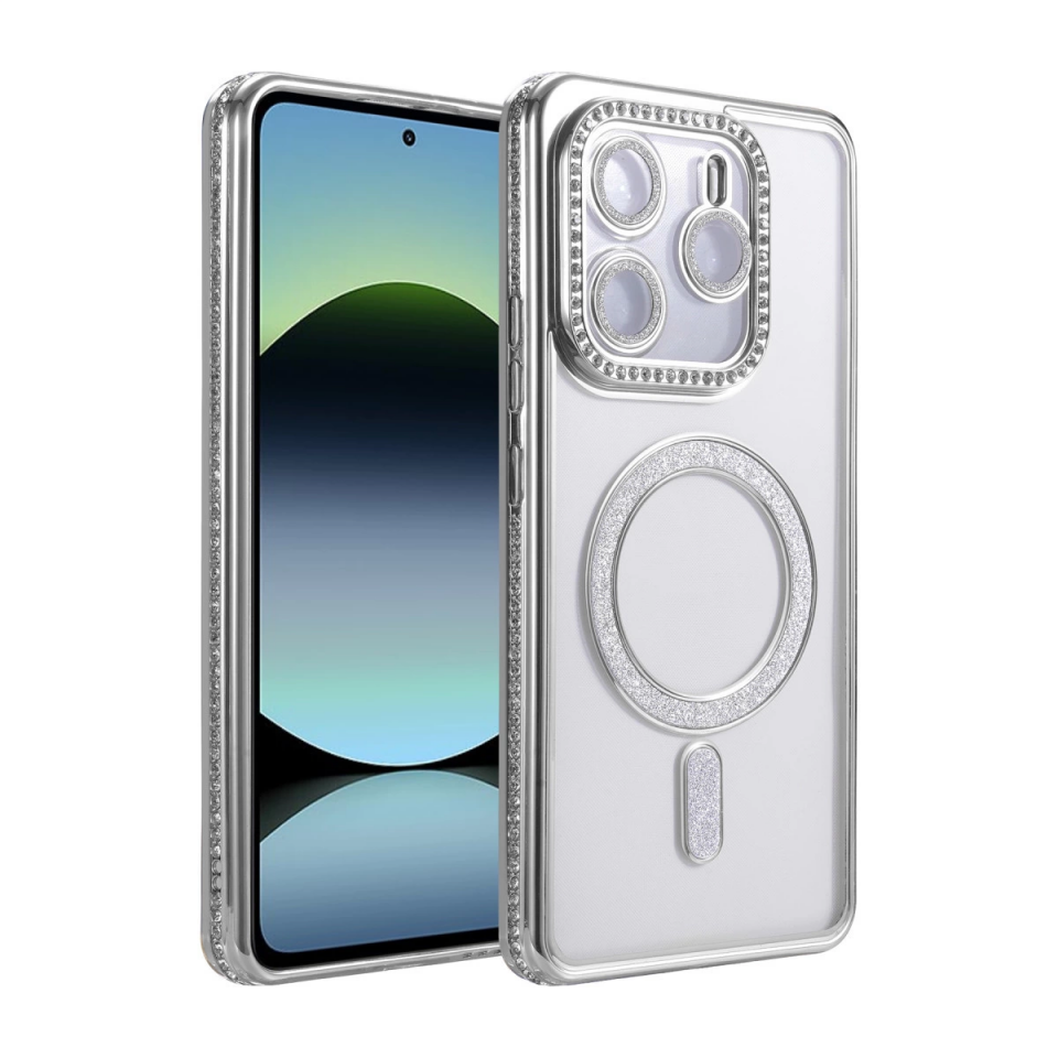 Xiaomi Redmi Note 14 4g Joke Simli Magneticsafe Kılıf - Gümüş