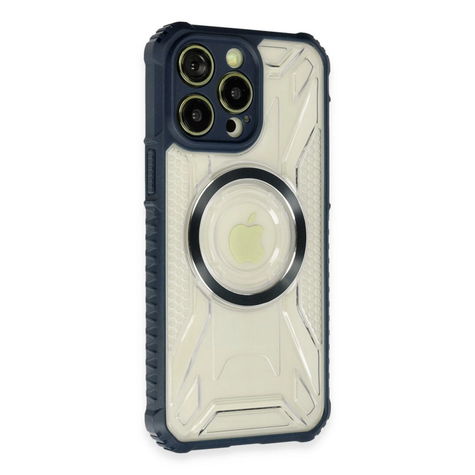 İphone 14 Pro Max Kılıf Prag Magneticsafe Kapak - Lacivert