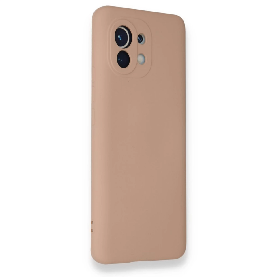 Xiaomi Mi 11 Kılıf Nano İçi Kadife Silikon - Pudra