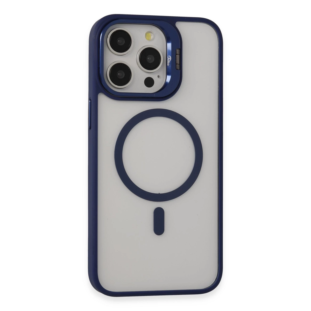 Joko İphone 15 Pro Kılıf Roblox Lens Magsafe Standlı Kapak - Lacivert