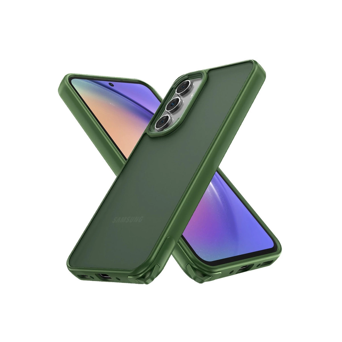 Samsung Galaxy A04s Kılıf Elegant Kapak - Yeşil