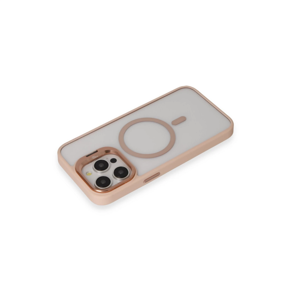 Joko İphone 15 Pro Kılıf Roblox Lens Magsafe Standlı Kapak - Pudra