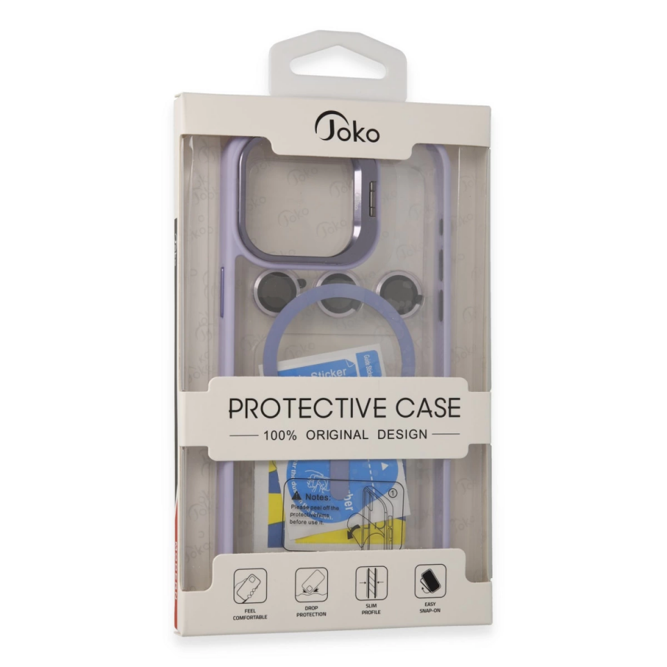 Joko İphone 15 Pro Kılıf Roblox Lens Magsafe Standlı Kapak - Pudra