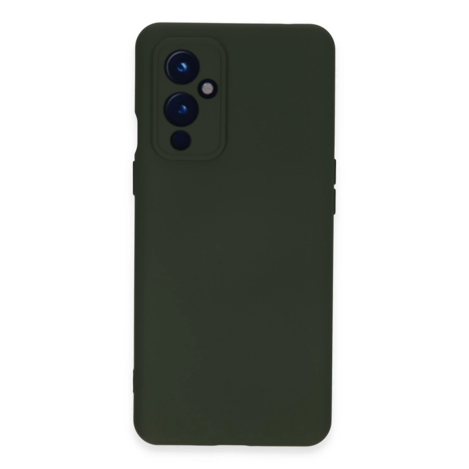 One Plus 9 Kılıf Nano İçi Kadife Silikon - Koyu Yeşil