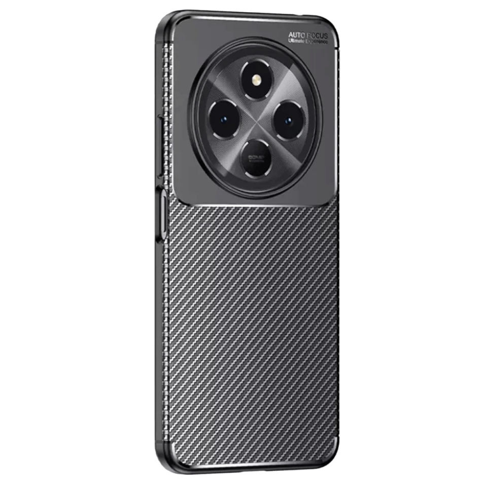 Tecno Spark 30c Kılıf Auto Focus Karbon Kapak - Siyah