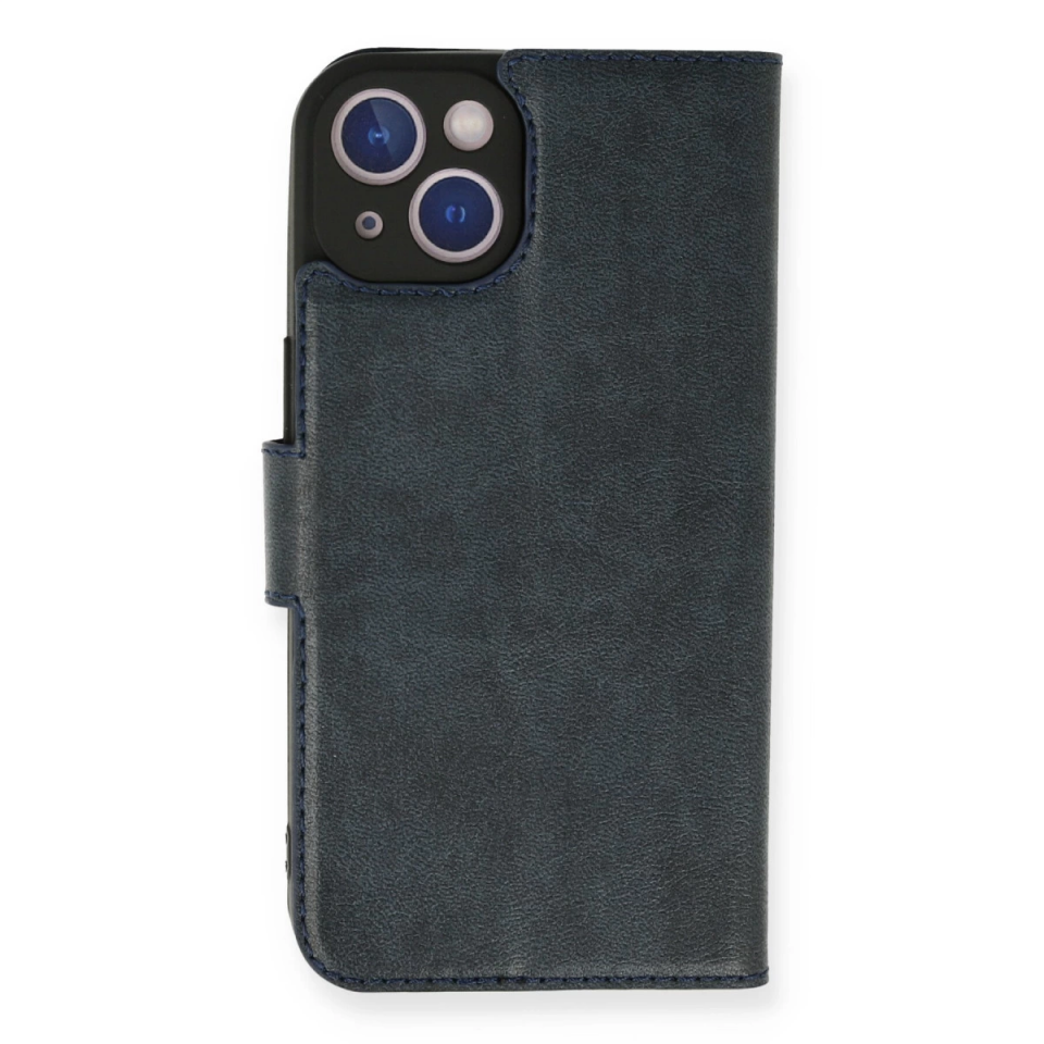 İphone 14 Kılıf Trend S Plus Kapaklı Kılıf - Lacivert