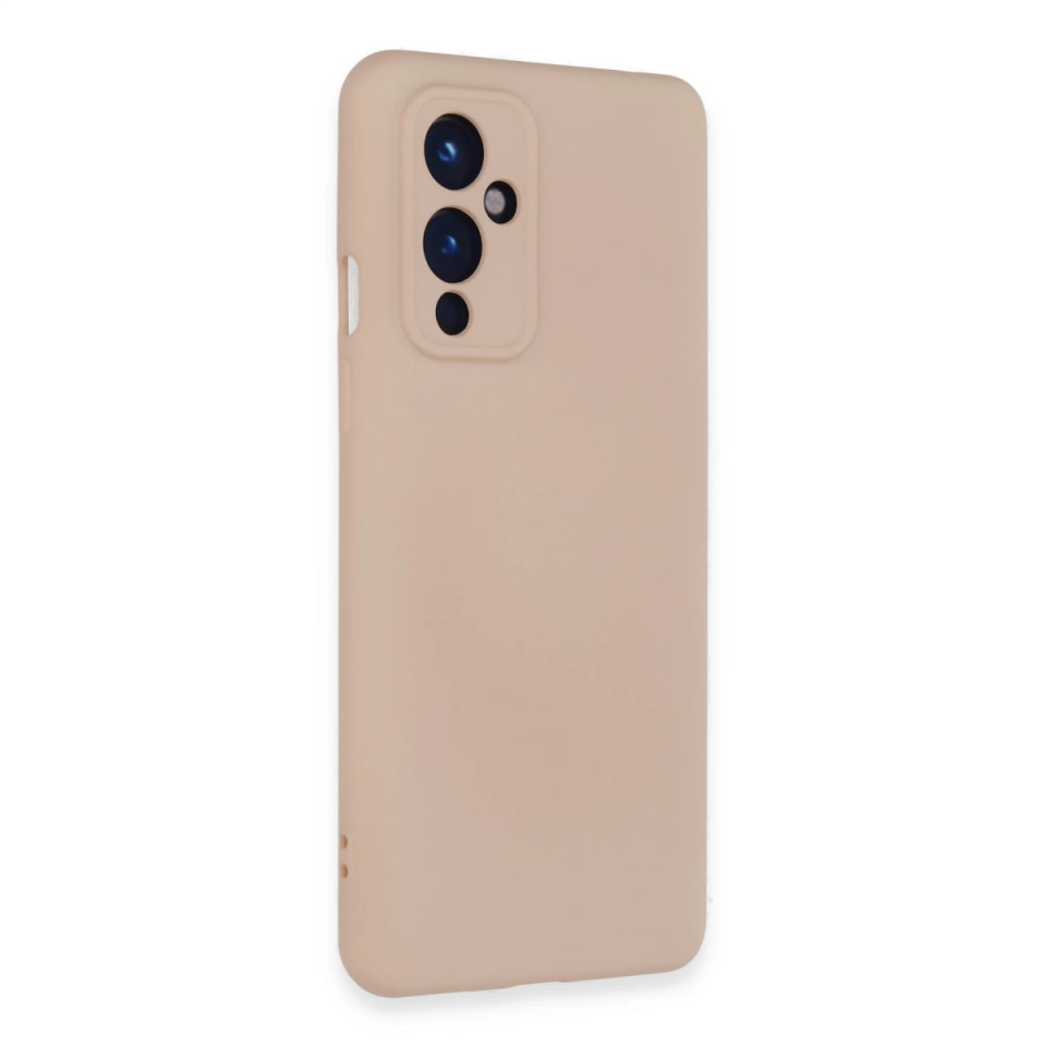 One Plus 9 Kılıf Nano İçi Kadife Silikon - Pudra