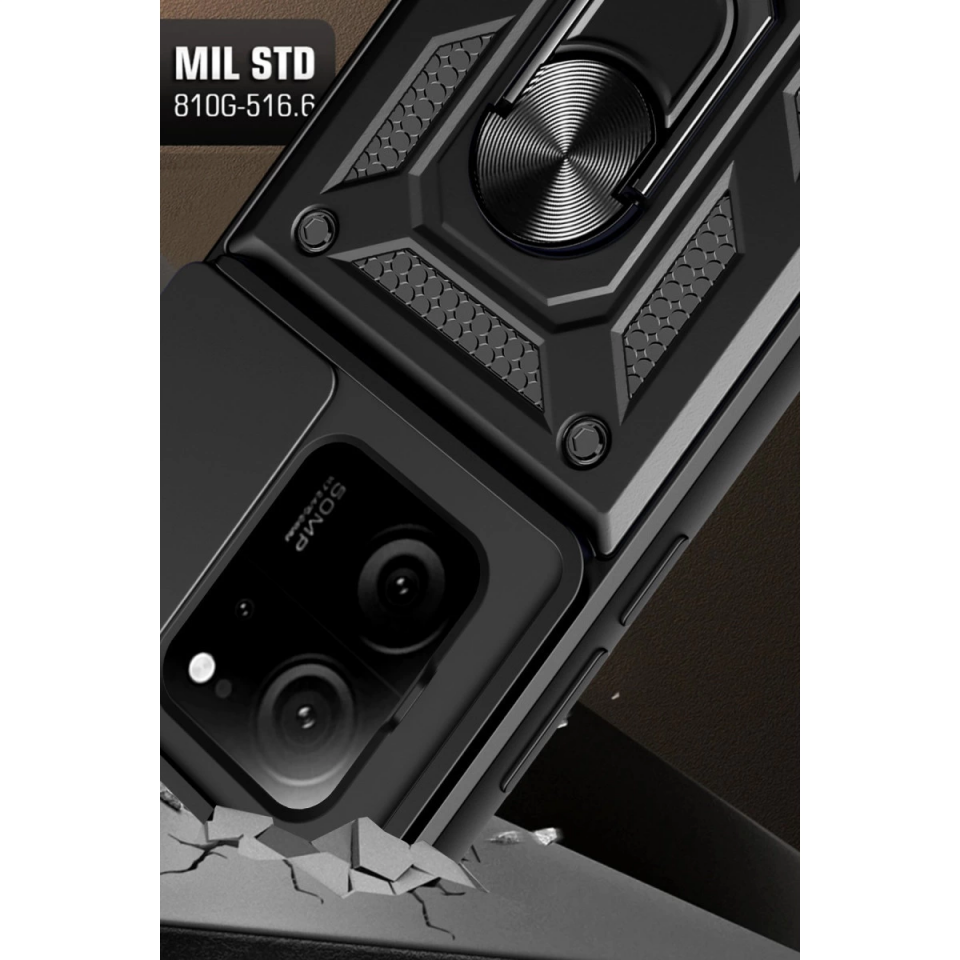 Xiaomi Mi 13t Pro Kılıf Pars Lens Yüzüklü Silikon - Kırmızı