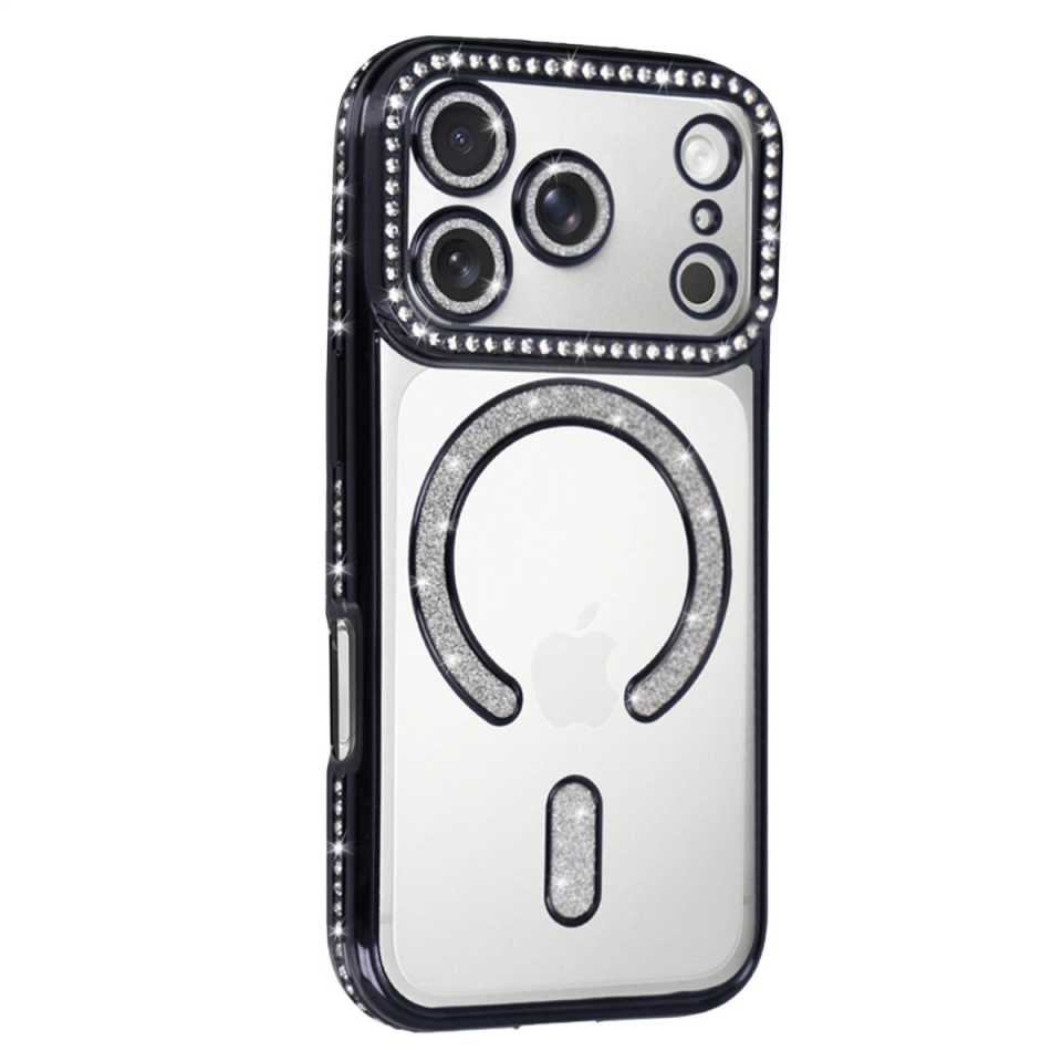 İphone 17 Pro Joke Simli Magneticsafe Kılıf - Siyah