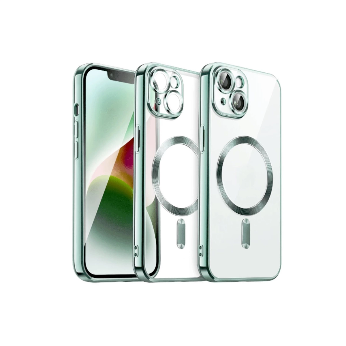 İphone 15 Kılıf Kross Magneticsafe Kapak - Koyu Yeşil