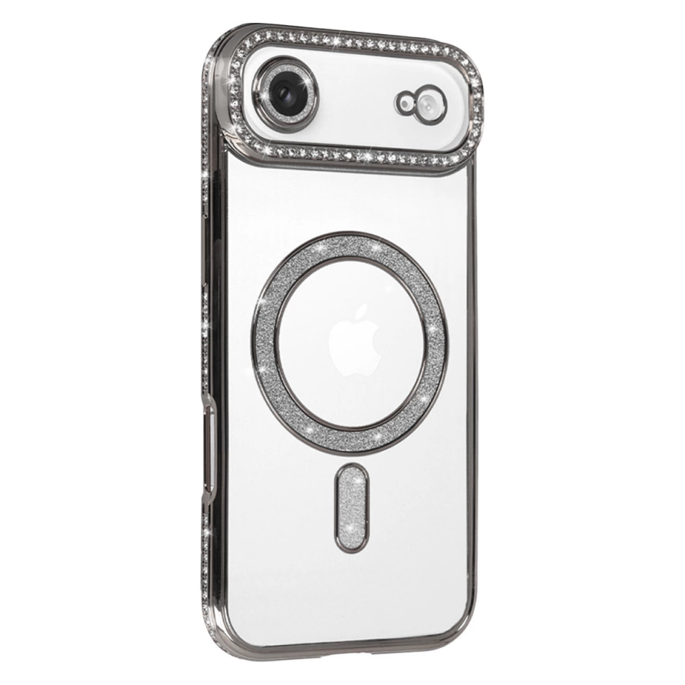 İphone 17 Air Joke Simli Magneticsafe Kılıf - Gümüş